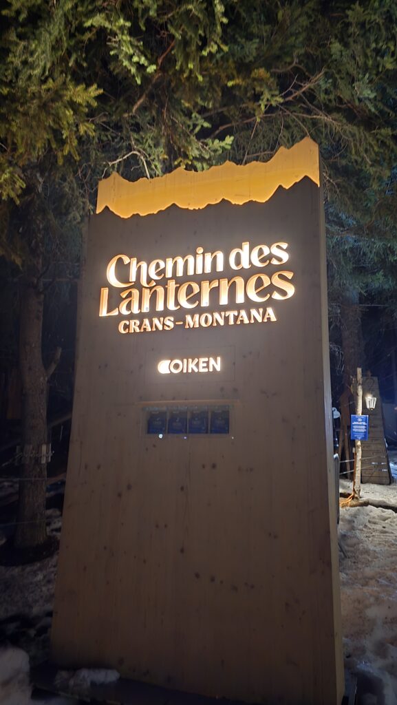 Chemin des lanternes à Crans-Montana