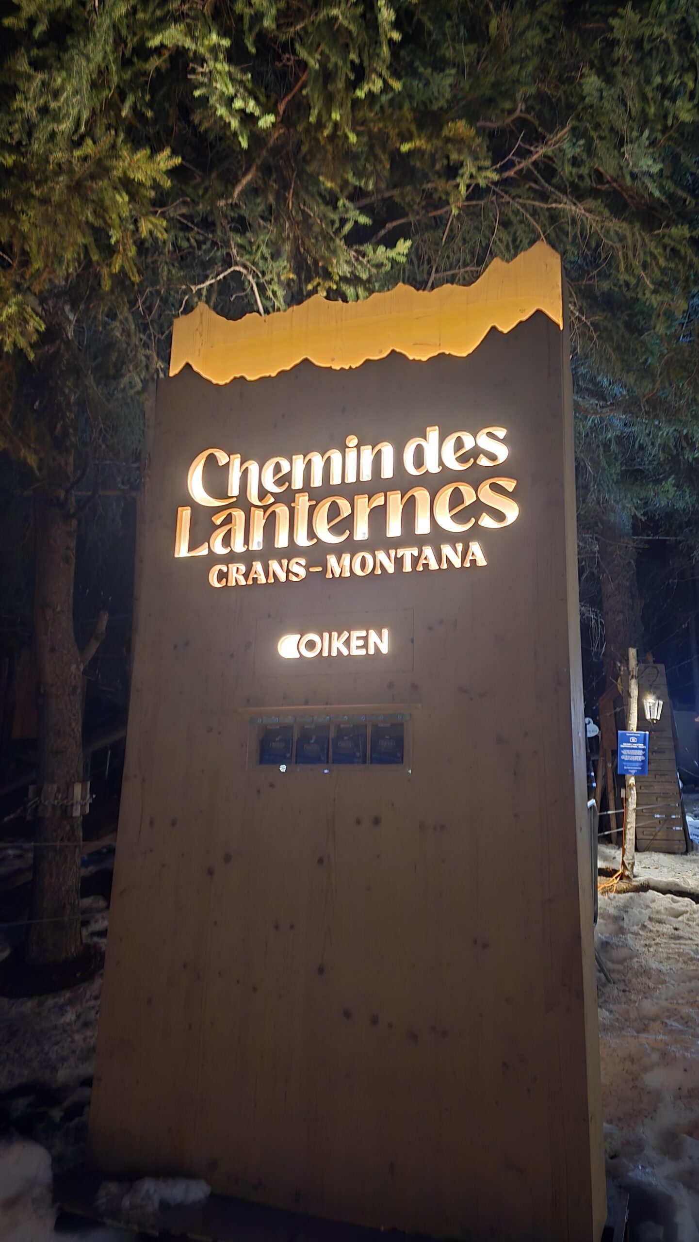 Chemin des lanternes à Crans-Montana